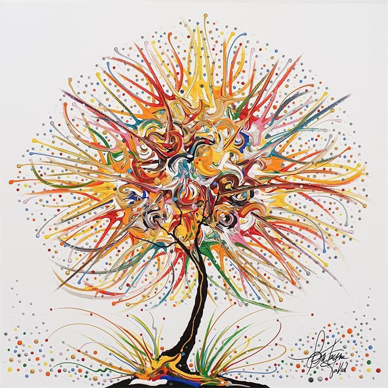 Painting L'arbre de tes amours by Fonteyne David | Painting Figurative Acrylic Landscapes