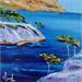 Peinture Calanque vers Cap Canaille par Degabriel Véronique | Tableau Figuratif Paysages Marine Nature Huile