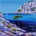 Peinture Calanque Méditerranéenne par Degabriel Véronique | Tableau Figuratif Paysages Marine Nature Huile