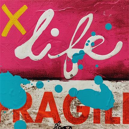 Painting Fragile life (pink)  by Costa Sophie | Painting Pop art Mixed Pop icons