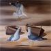 Painting Seagiulls by Trevisan Carlo | Painting Surrealism Marine Oil