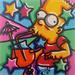 Painting Open Bart by Fifel | Painting Pop art Mixed Acrylic