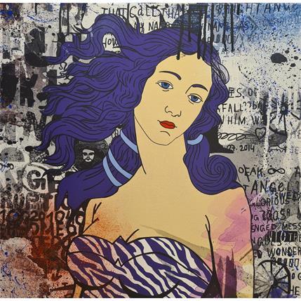 Painting Blue spirit by Misako | Painting Pop art Acrylic, Mixed Pop icons