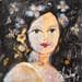 Peinture Jalila par Chambon | Tableau Figuratif Mixte Portraits