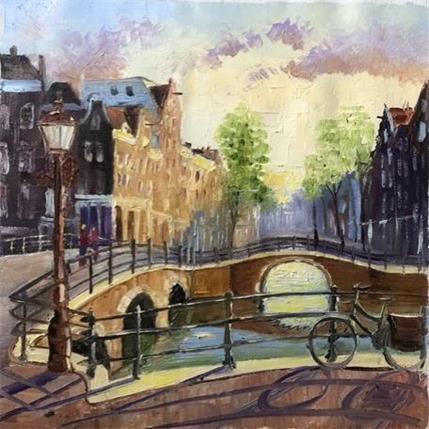 Peinture Amsterdam, no worries today par De Jong Marcel | Tableau Figuratif Huile Paysages