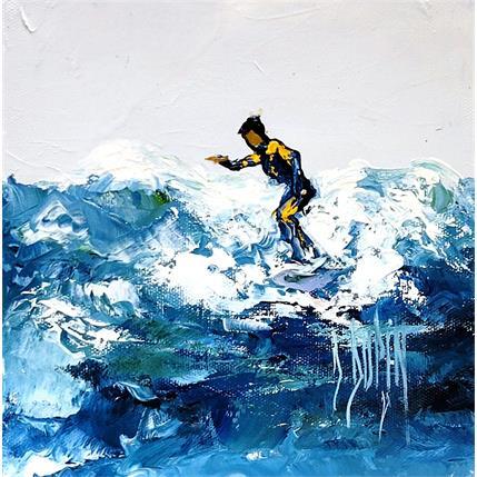 Peinture Sur la vague... par Dupin Dominique | Tableau Figuratif Huile