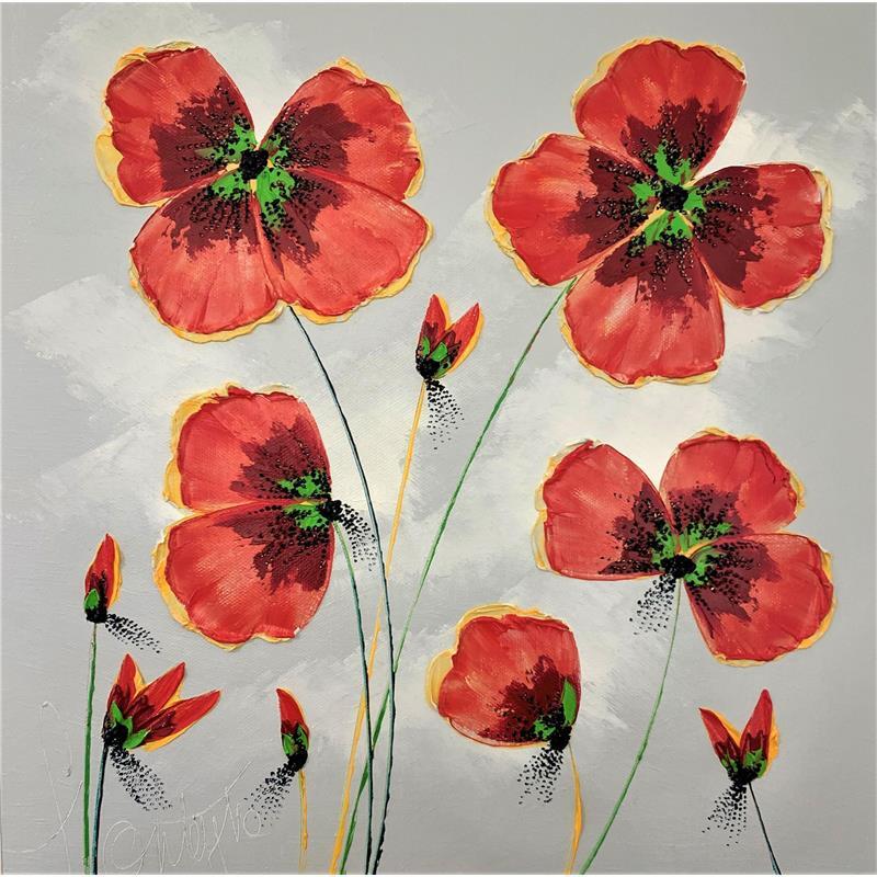 Peinture Fleurs des champs du plaisir par Fonteyne David | Tableau Figuratif Huile Acrylique