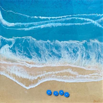 Painting Diani Beach by Aurélie Lafourcade painter | Painting Figurative Wood Landscapes, Life style, Marine