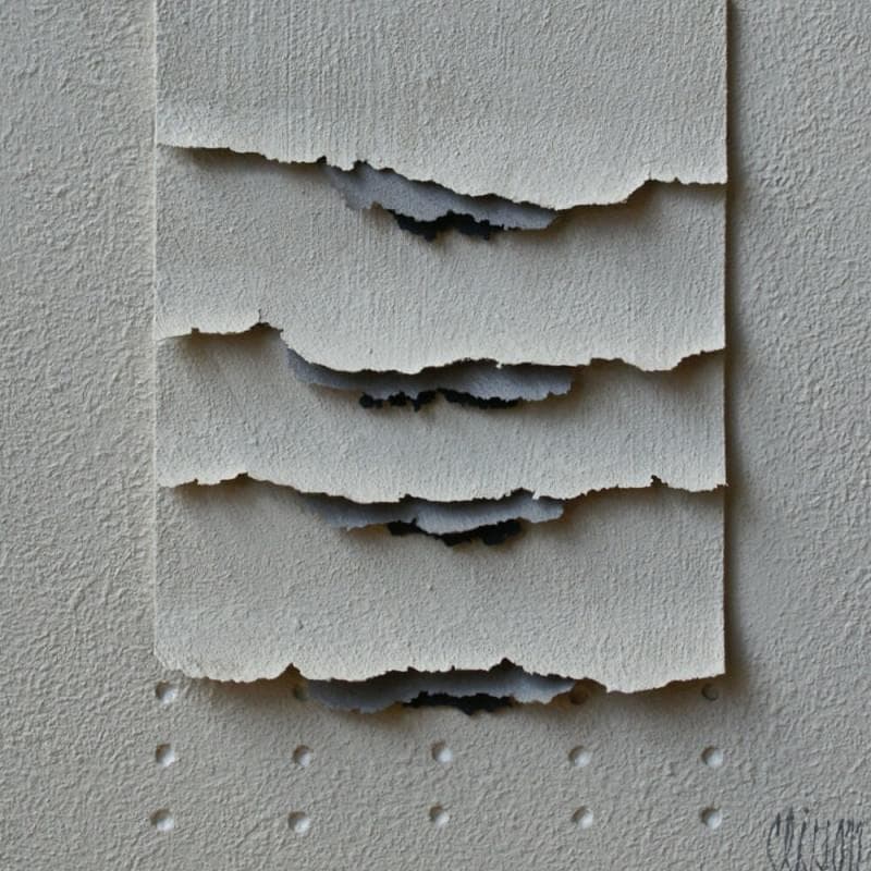Peinture Il neige par Clisson Gérard | Tableau Abstrait Minimaliste