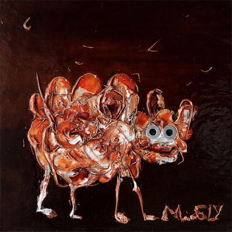 Gemälde BARBOUILLUS von Moogly | Gemälde Naive Kunst Acryl Pop-Ikonen, Tiere