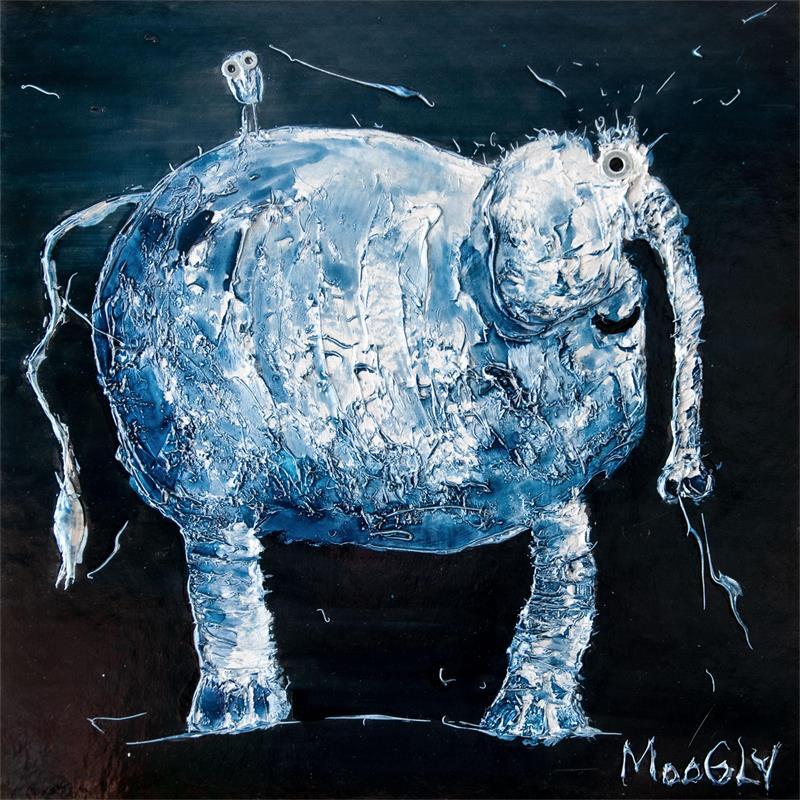 Peinture COMPLICIUS par Moogly | Tableau Art naïf Acrylique animaux