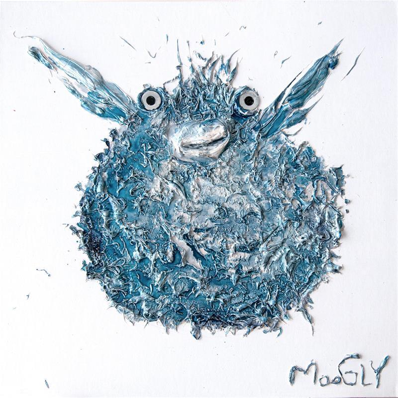 Peinture LÉVITATUS par Moogly | Tableau Art naïf Acrylique animaux