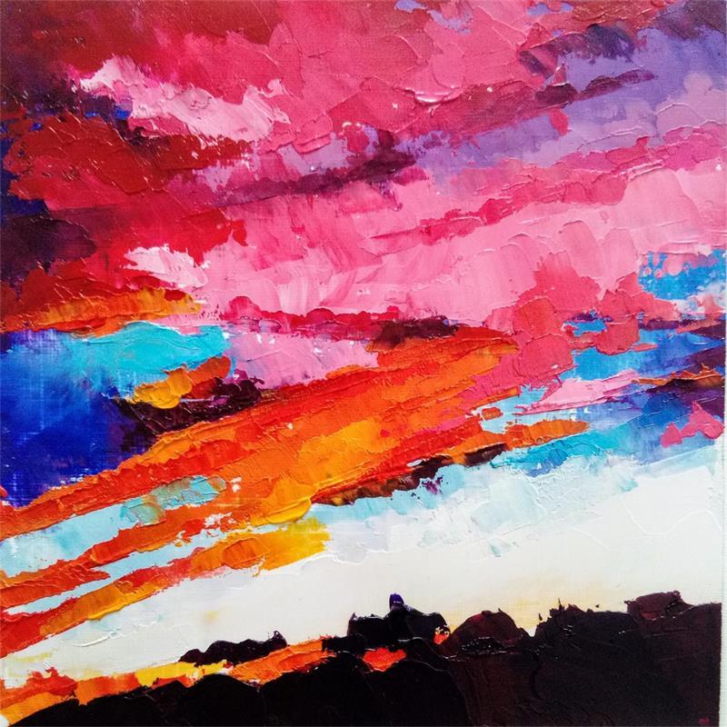 Gemälde Sunset II von Chen Xi | Gemälde Figurativ Landschaften Öl