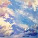 Painting Cloudscape- bluesky by Chen Xi | Painting Figurative Landscapes Oil