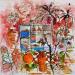 Painting Oranges sanguines by Colombo Cécile | Painting Figurative Mixed Life style