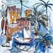 Peinture Vue sur mer par Colombo Cécile | Tableau Figuratif Mixte scènes de vie