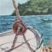 Painting REPOS MARIN by Bougouin Laurent | Painting Figurative Marine Acrylic