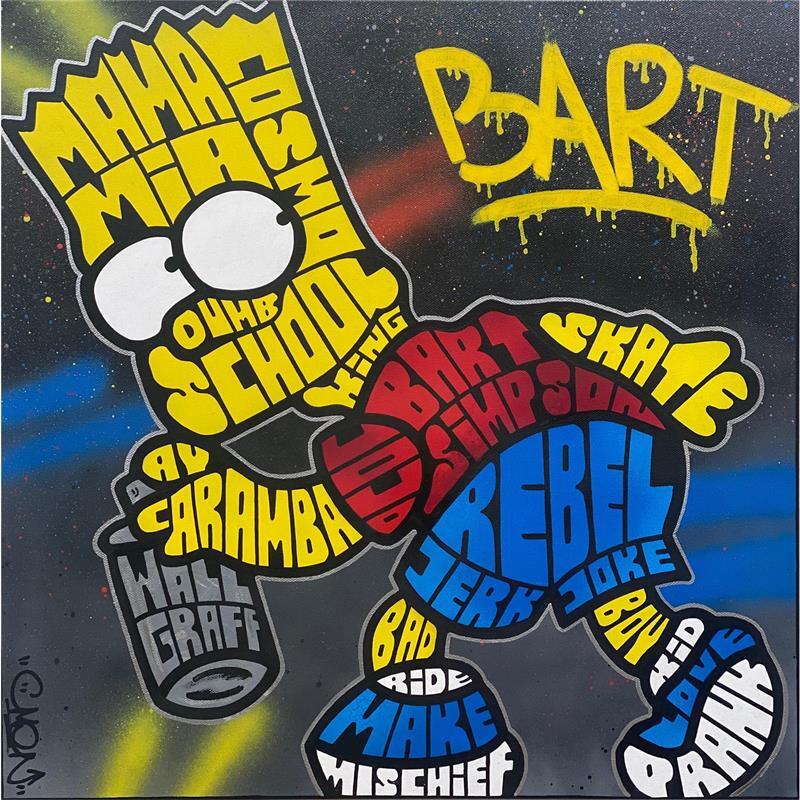Painting Bart Graffiti by Cmon | Painting Street art Acrylic, Graffiti Pop icons