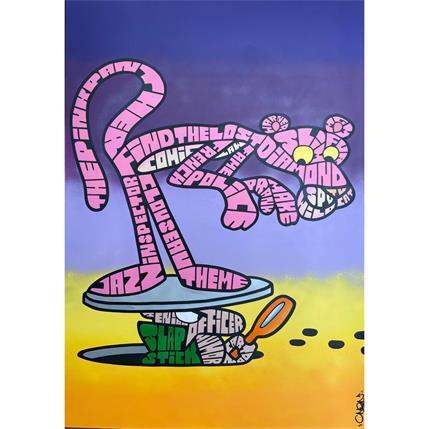 Peinture The pink panther & the inspector  par C mon | Tableau Street Art Acrylique, Graffiti, Mixte icones Pop, scènes de vie