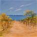 Painting Les Tamaris by Lyn | Painting Figurative Landscapes Marine Oil