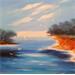 Painting Les roches rouges by Lyn | Painting Figurative Landscapes Marine Oil