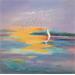 Painting La voile blanche by Lyn | Painting Figurative Landscapes Marine Oil