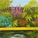 Peinture Le jardin d'eau  par Bessé Laurelle | Tableau Figuratif Paysages Huile