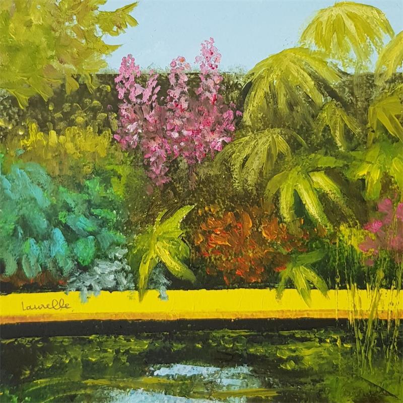 Gemälde Le jardin d'eau  von Bessé Laurelle | Gemälde Figurativ Landschaften Öl