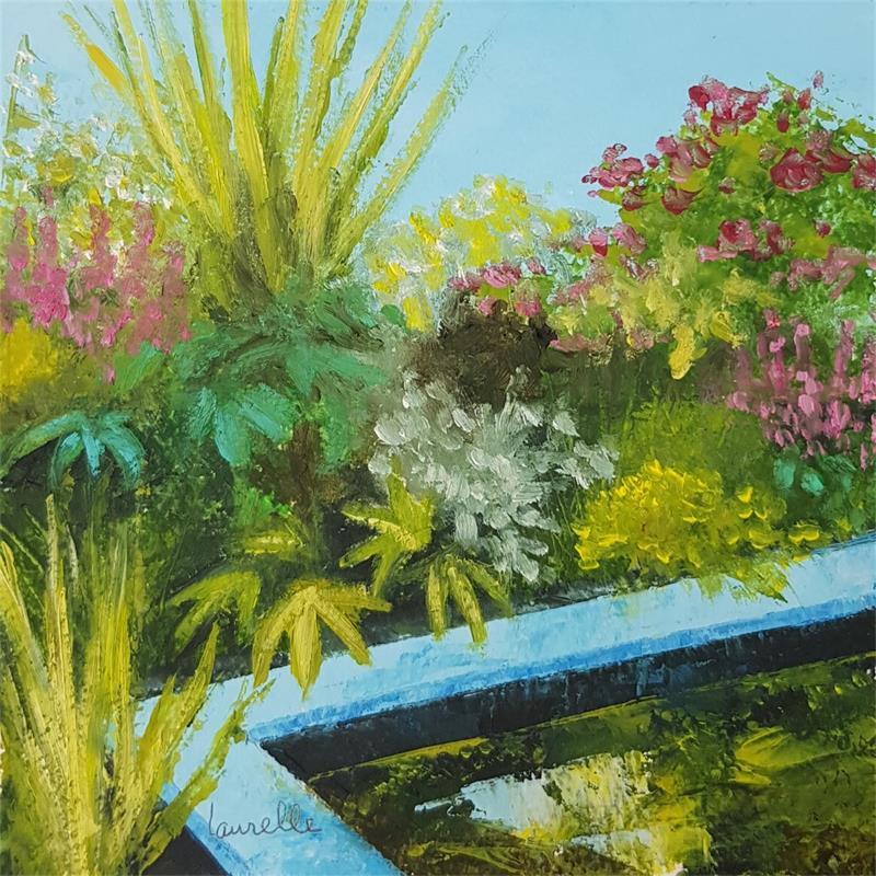 Painting Le petit bassin bleu  by Bessé Laurelle | Painting Figurative Oil Landscapes