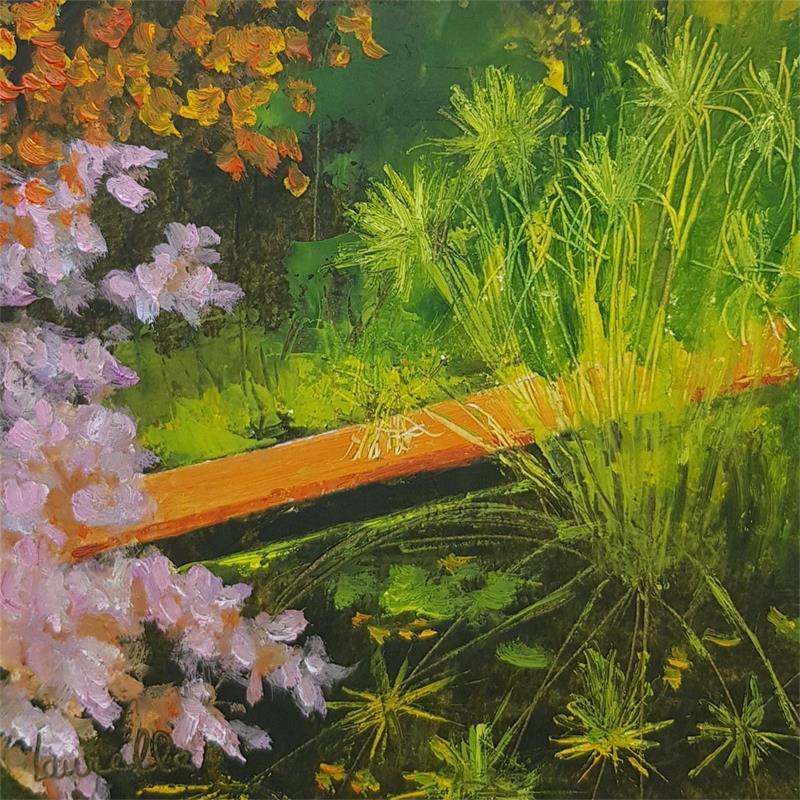 Gemälde Dans la serre von Bessé Laurelle | Gemälde Figurativ Landschaften Alltagsszenen Öl