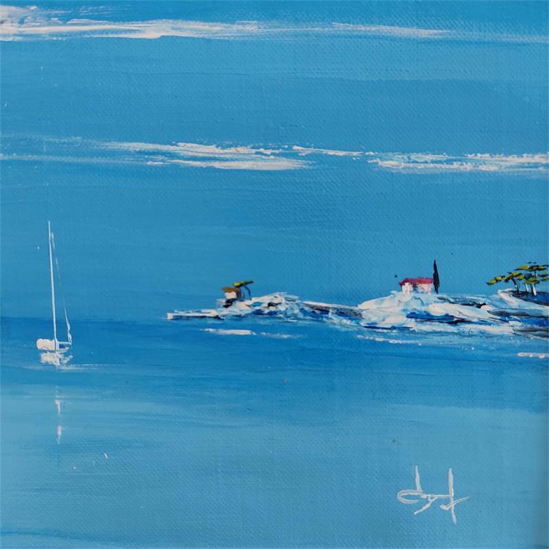 Painting Paradis bleu by Degabriel Véronique | Painting Figurative Oil Marine, Pop icons