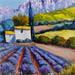 Gemälde Lavandes et dentelles de Montmirail pour écrin von Degabriel Véronique | Gemälde Figurativ Landschaften Natur Öl
