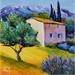 Peinture Un mas en Provence par Degabriel Véronique | Tableau Figuratif Paysages Huile