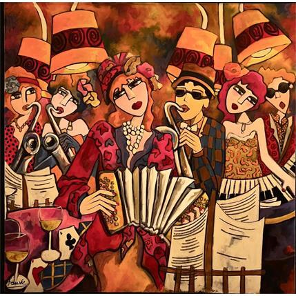Painting Enchantement musical  by Fauve | Painting Figurative Acrylic Life style