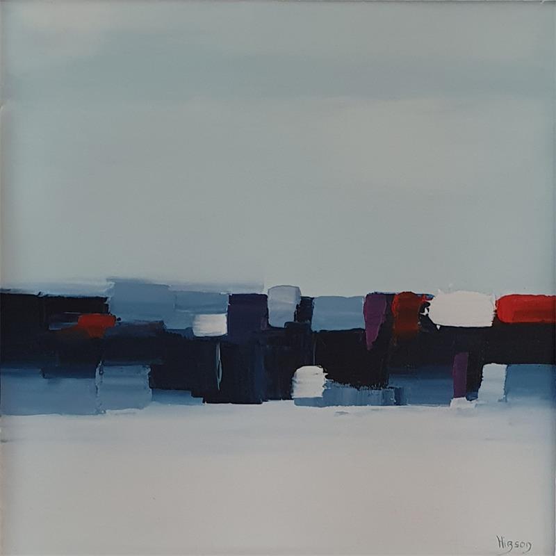 Painting L'Hiver by Hirson Sandrine  | Painting Abstract Minimalist