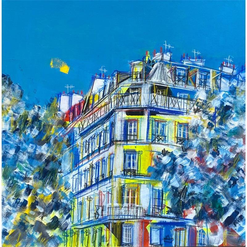Painting Au premier rayon de soleil by Anicet Olivier | Painting Figurative Acrylic Urban