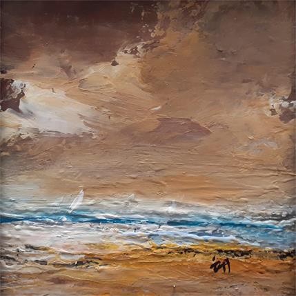 Painting Terre d' ocre by Iza | Painting Abstract Acrylic Landscapes, Marine