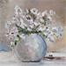 Painting Fleurs de coton by Iza | Painting Figurative Acrylic Life style still-life Black & White