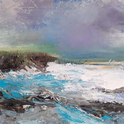 Painting Brume de mer by Iza | Painting Figurative Acrylic Landscapes, Marine