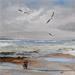Gemälde Sparrow von Iza | Gemälde Figurativ Marine Alltagsszenen Tiere Acryl