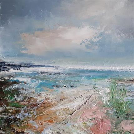 Gemälde Ombre rose von Iza | Gemälde Abstrakt Acryl Landschaften, Marine