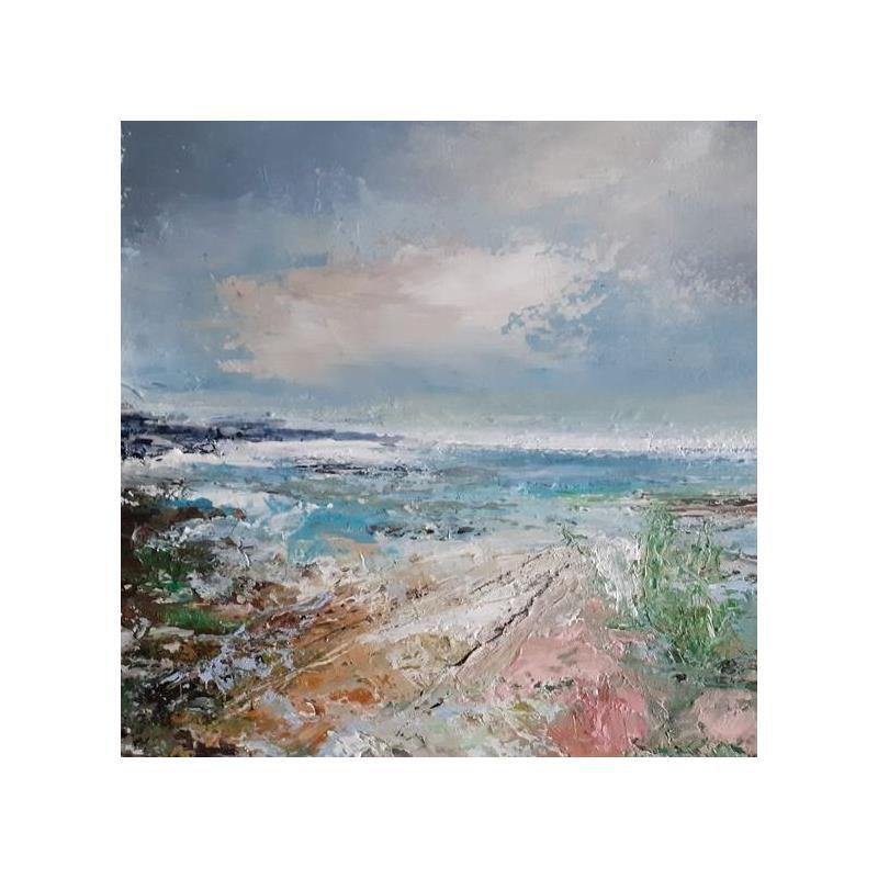 Gemälde Ombre rose von Iza | Gemälde Abstrakt Landschaften Marine Acryl
