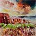 Peinture Arizona landscape in the wind par Reymond Pierre | Tableau Figuratif Paysages Huile
