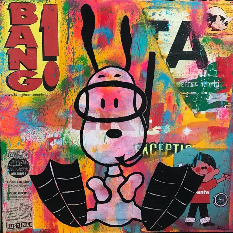 Painting Snoopy snorkling  by Kikayou | Painting Pop-art Graffiti Pop icons