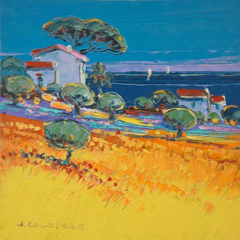 Gemälde Bientot les vacances von Corbière Liisa | Gemälde Figurativ Öl Landschaften