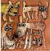 Painting Gang of Dogs by Maury Hervé | Painting Naive art Animals