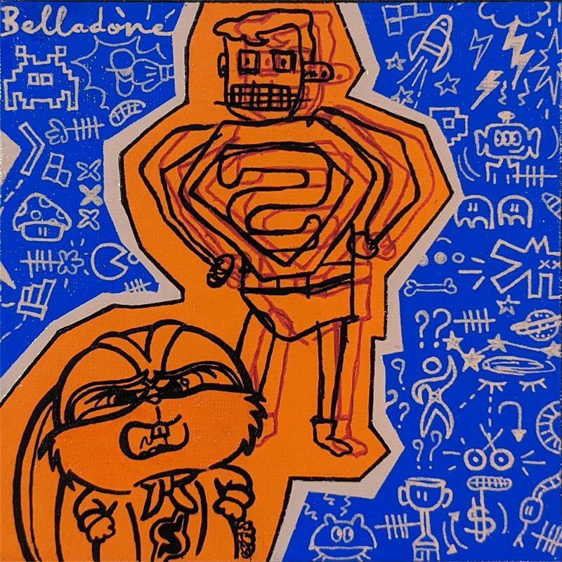 Peinture Super Héros par Belladone | Tableau Pop-art Acrylique Icones Pop