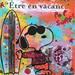 Painting Snoopy surf by Kikayou | Painting Pop art Mixed Pop icons