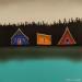 Gemälde Lakeside 2 von Miller Natasha | Gemälde Figurativ Landschaften Minimalistisch Acryl