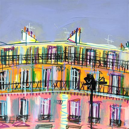 Painting Paris ne dort pas ferme! by Anicet Olivier | Painting Figurative Mixed Urban